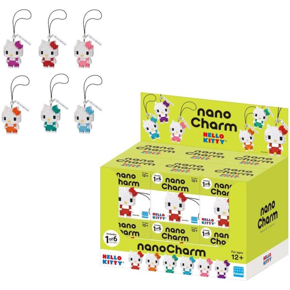 Nanoblock - Sanrio - nanoCharm - Hello Kitty Colors (Box/12) Blindbox Display